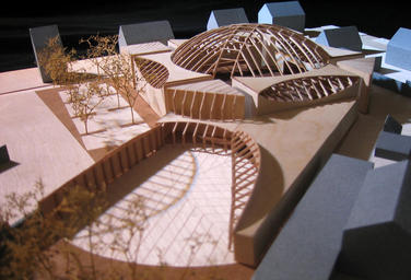 Community centre, Merksplas, BE  –  Scale model, timber