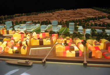 Waalfront, Nijmegen  –  Scale model waalfront Nijmegen