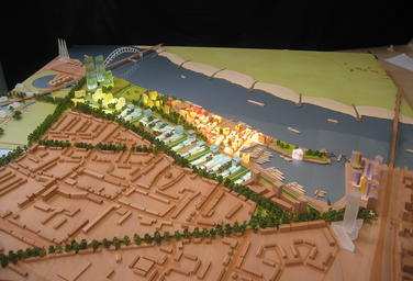 Waalfront, Nijmegen  –  Scale model waalfront Nijmegen