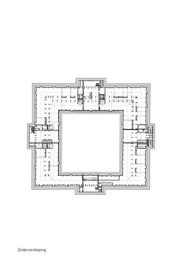 Maritime Museum, Amsterdam  –  Attic floor plan: offices