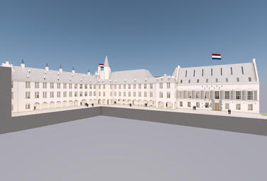 Het Binnenhof, Den Haag  –  Exterieur noordelijk deel (VO)